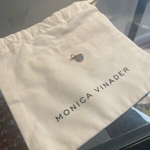 Monica Vinader Siren mini pendant charm in Rose gold